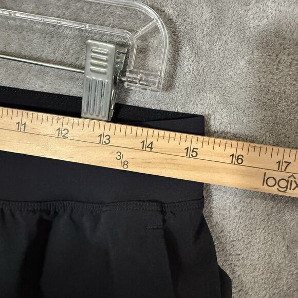 Fabletics Mens Lined Athletic Short Large Solid Black Athletic Gym Run Pull On - Picture 5 of 9